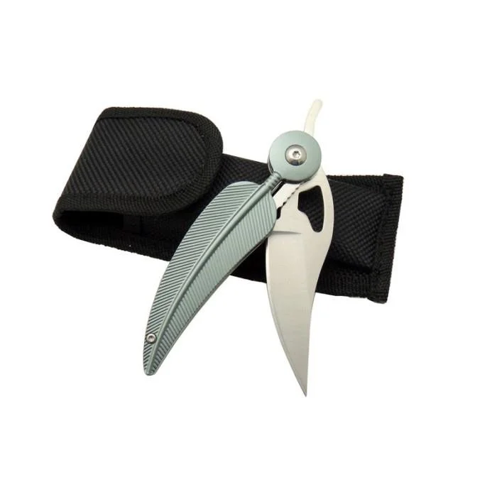 Knife Kızılderili Tüy Çakı Yeşil
