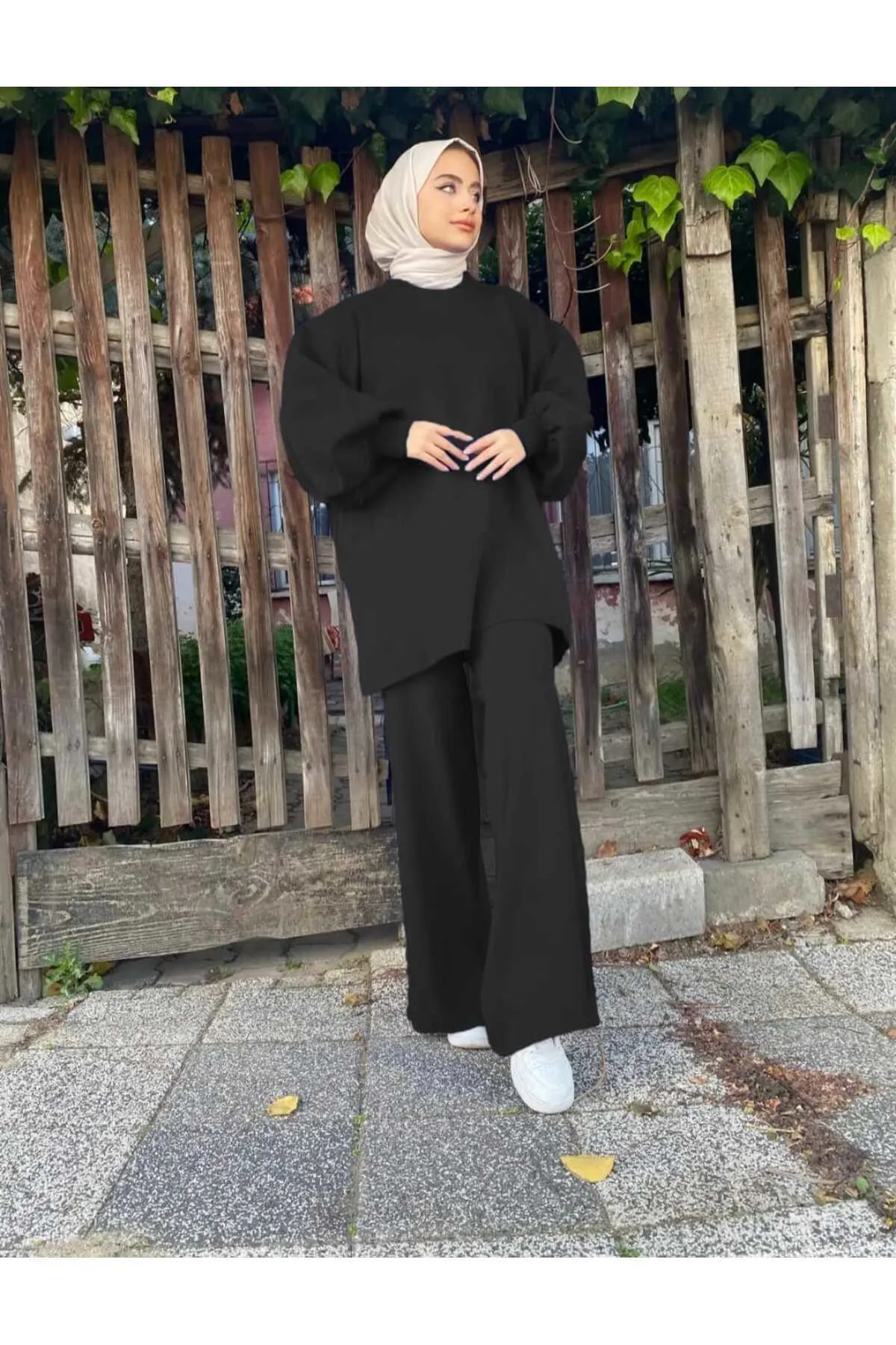 knitical Basic Balonkol Triko Takım knitical Basic Balonkol Triko Takım