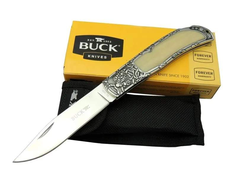 Knives Bk-009wy Kamp Çakı 23 Cm - Sedef Ampamp Metal Saplı, Kılıf
