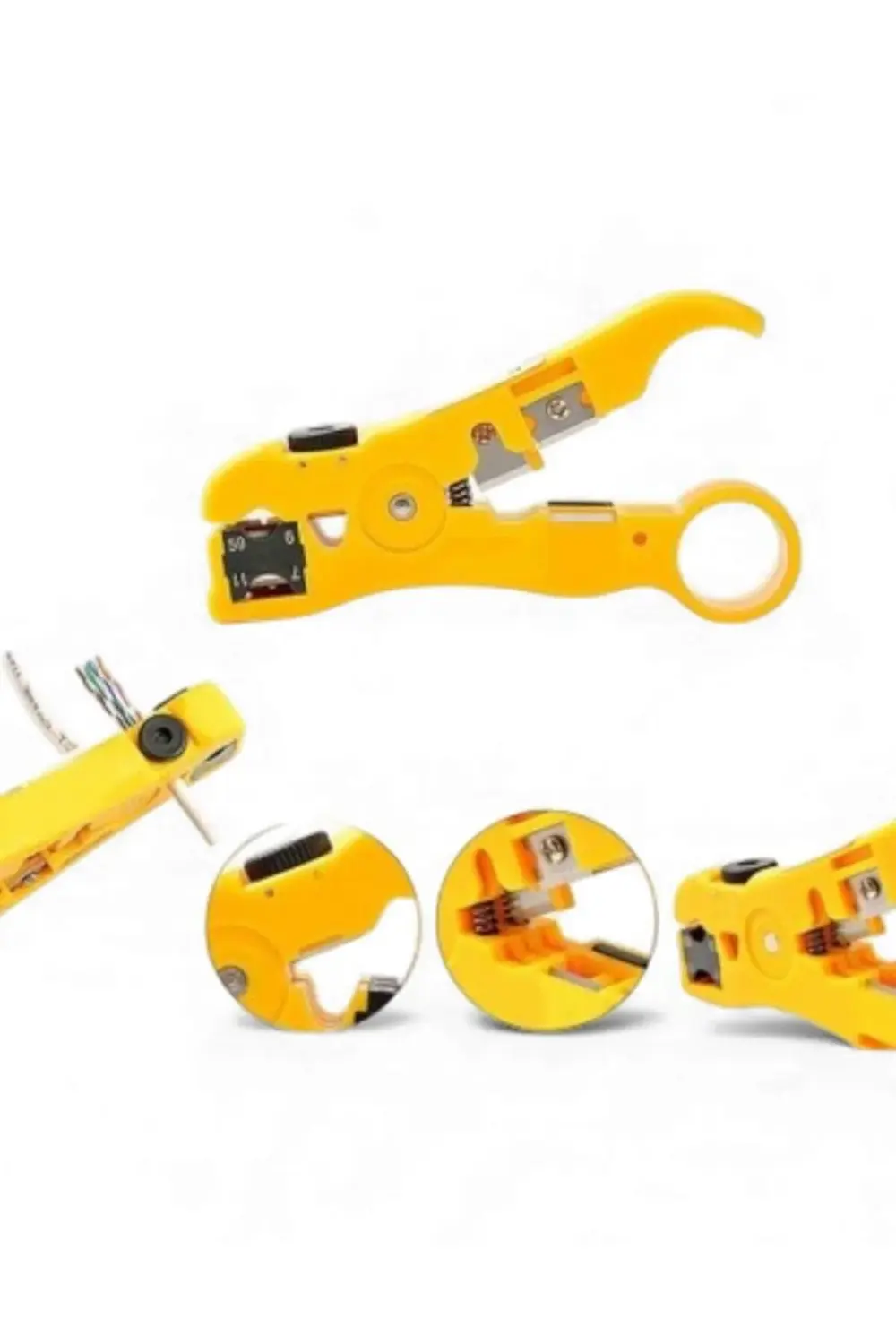 Koaksiyel Flat Kablo Soyucu | RG59 RG6 RG7 RG11 Uyumlu, Kamera ve