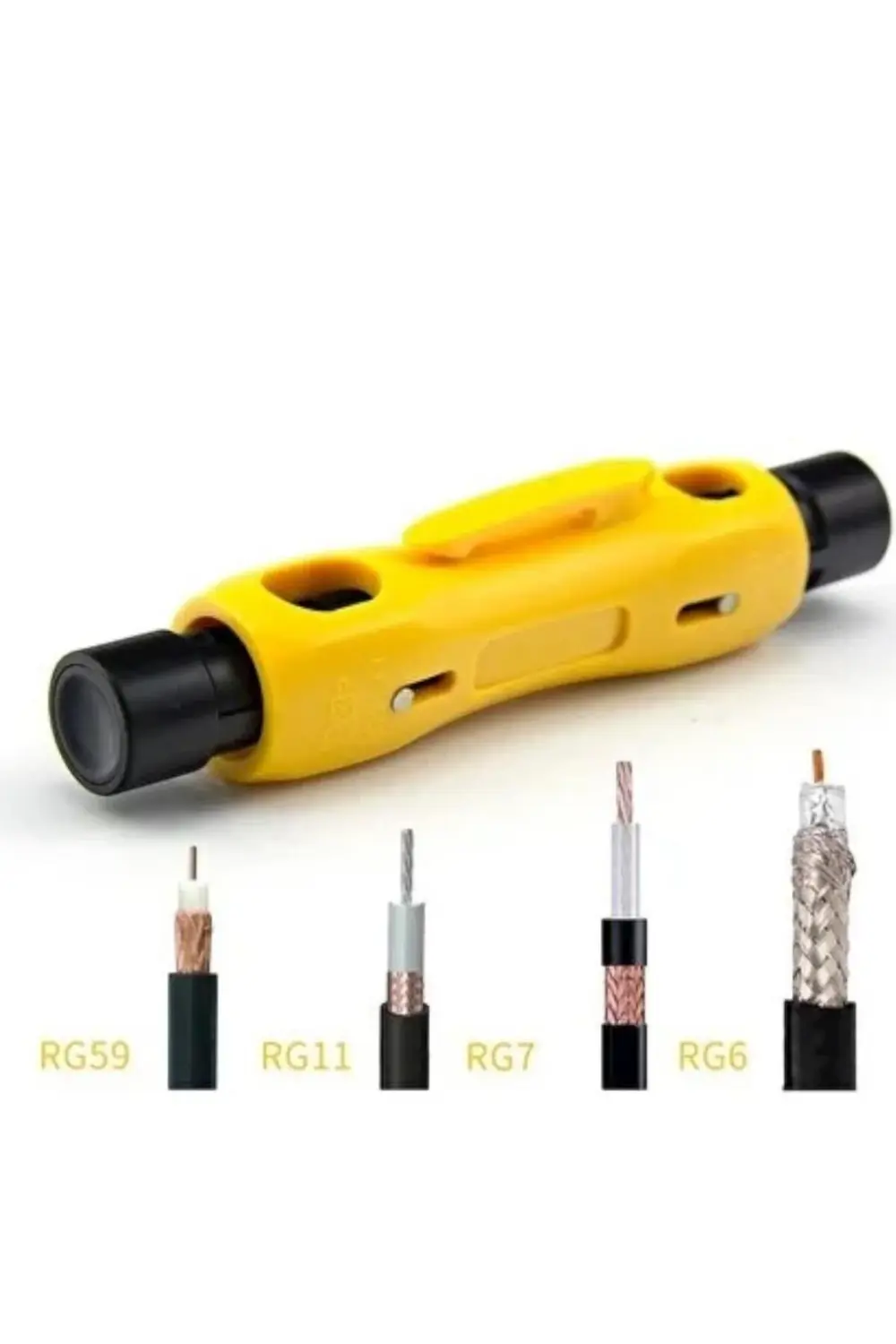 Koaksiyel Kablo Soyucu | RG59 RG6 RG7 RG11 Uyumlu, Ayarlanabilir,