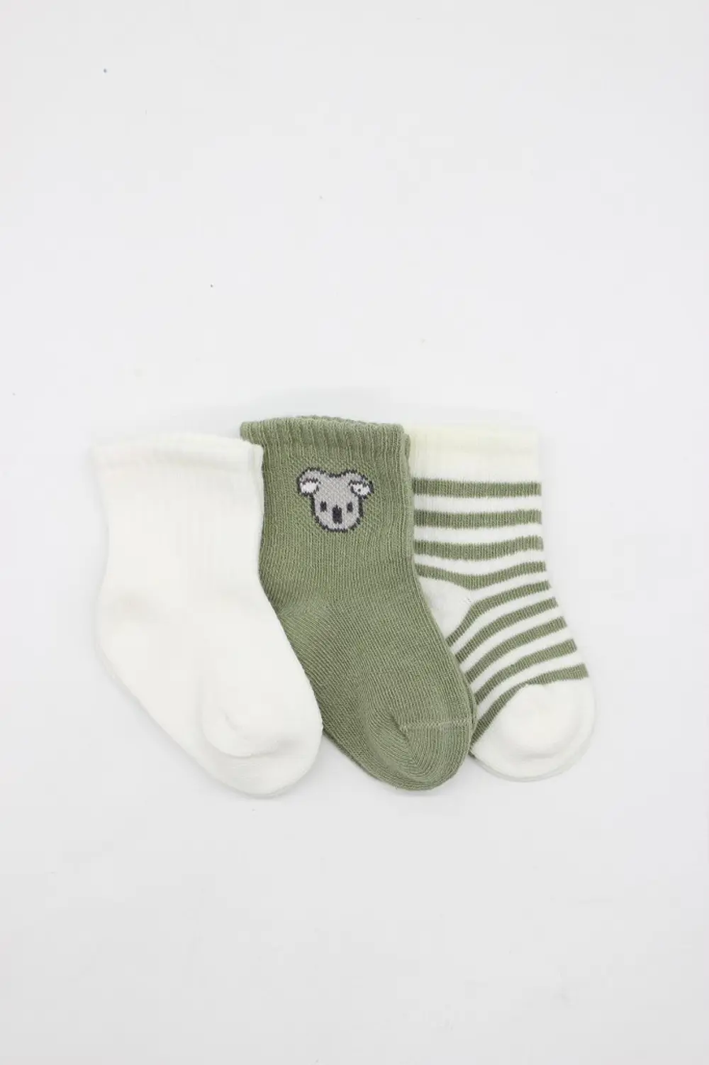 Koala Boy 3'lü Penye Soket Çorap 10133 Ekru