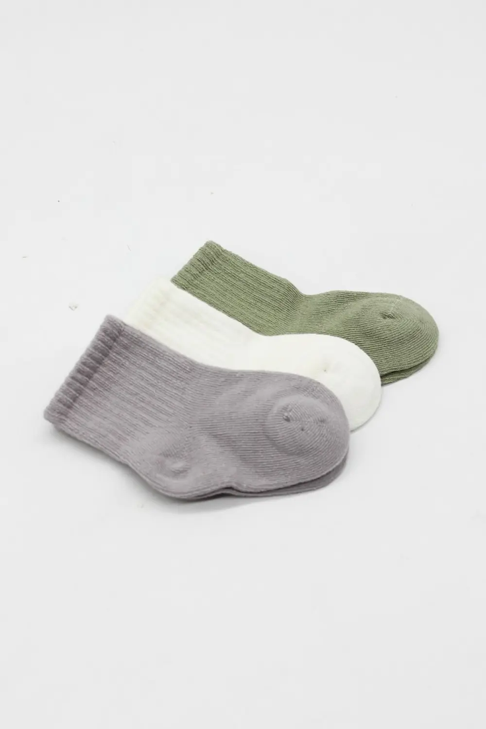 Koala Boy 3'lü Penye Soket Çorap 10133 Gri