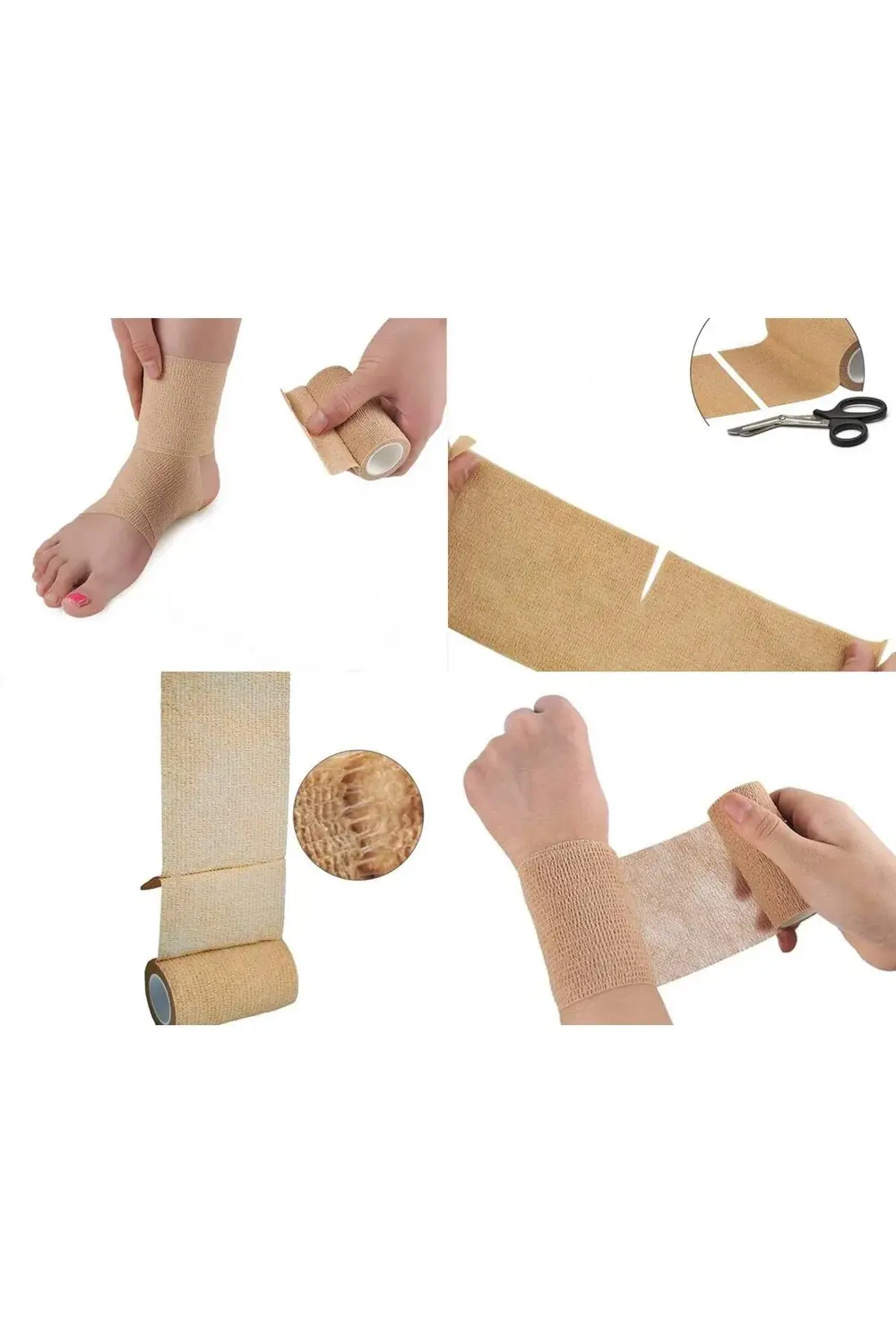 Koban Bandajı Kendinden Yapışkanlı Bandaj Coban Bandajı Sargı Ban