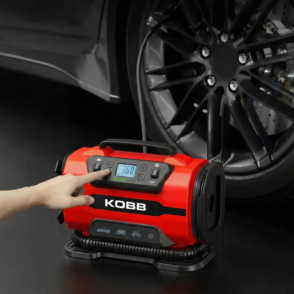 KOBB KB301 12Volt 220Volt 150 PSI Ayarlanabilir Dijital Basınç Göstergeli Lastik ve Yatak Şişirme Pompası Fiyatı, Yorumları ve Özellikleri