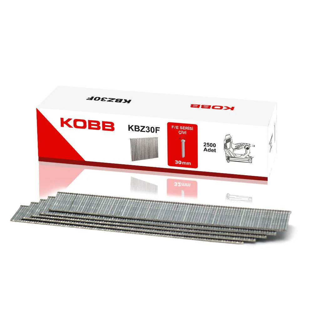 KOBB KBZ30F 30mm 2500 Adet F/E/J/8 Serisi Ağır Hizmet Tipi Kesik Başlı Çivi KOBB KBZ30F 30mm 2500 Adet F/E/J/8 Serisi Ağır Hizmet Tipi Kesik Başlı Çivi