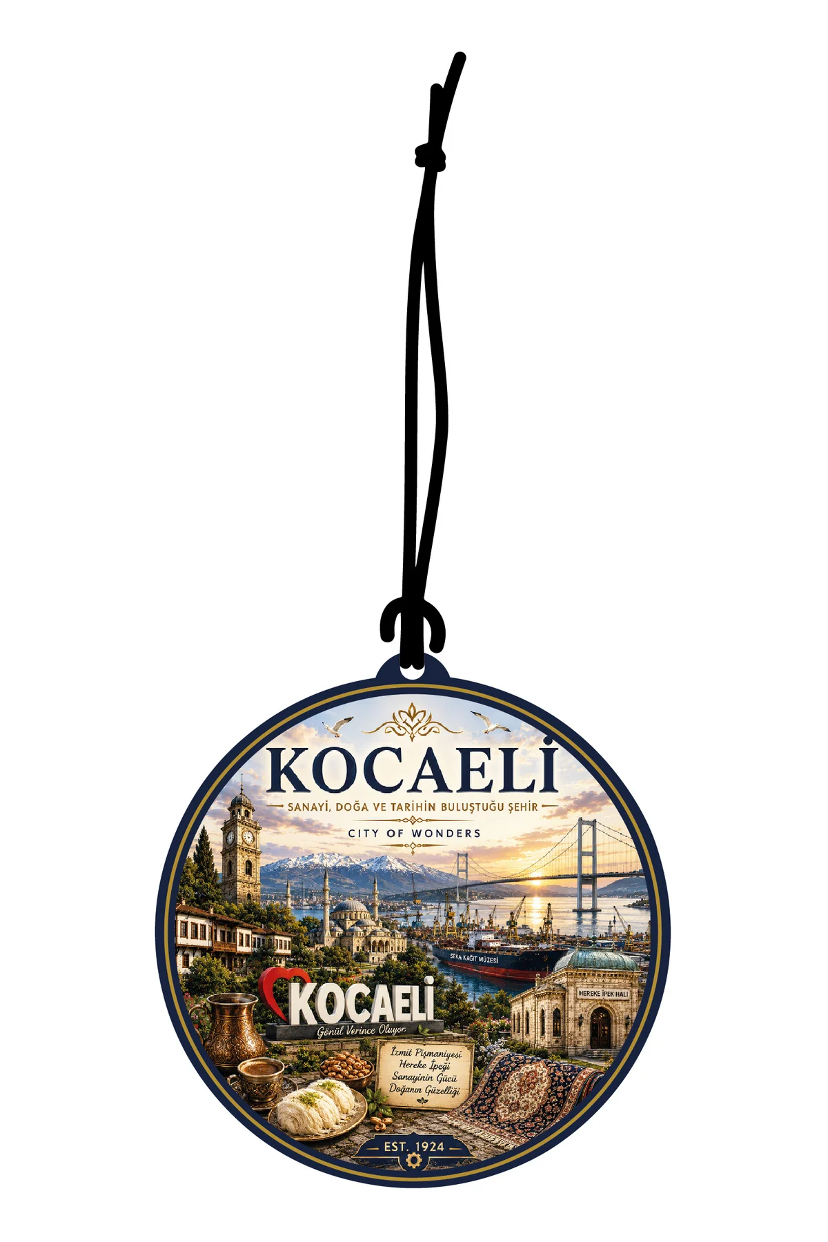 Kocaeli Şehri Tasarımlı Oto Kokusu,Araba Kokusu,Oto Aksesuarı ve 