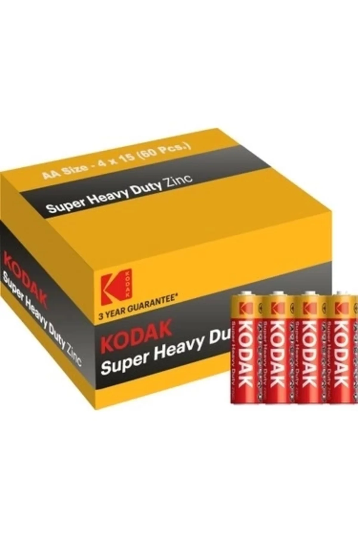 Kodak Aa Pil Super Heavy Duty Çinko Karbon Kalem Pil 60 Kodak Aa Pil Super Heavy Duty Çinko Karbon Kalem Pil 60