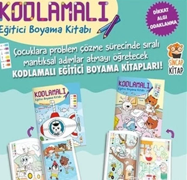 Kodlamalı Eğitici Boyama Kitabı 4-5 Yaş (2 Kitap Takım) Fiyatı, Yorumları ve Özellikleri