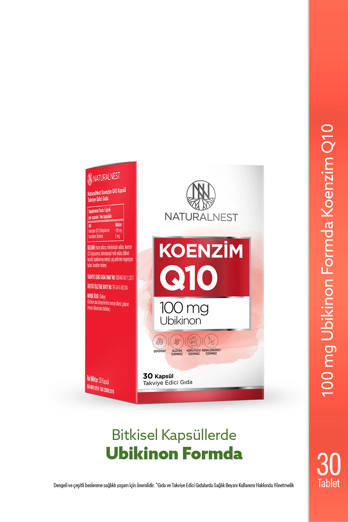 Koenzim Q10 Kapsül Takviye Edici Gıda 30 Kapsül