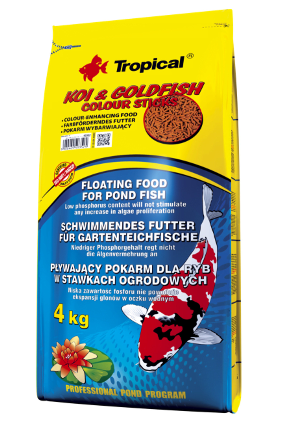 Koi Goldfish Colour Sticks 250 Gram Balık Yemi