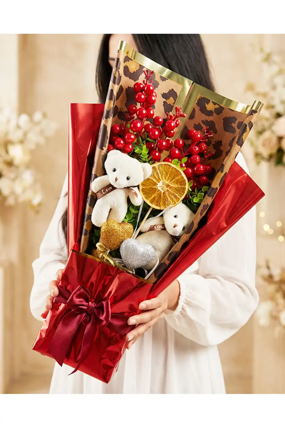 Kokina Ayıcık Buketi - Sevgiliye Hediye - Kokina Buket - Sevgiliy