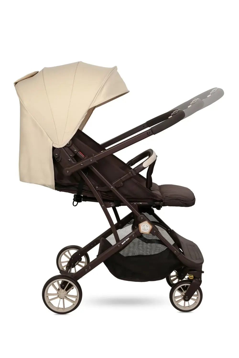 Kokpit Çift Yönlü Kabin Boy Bebek Arabası-krem Kahve