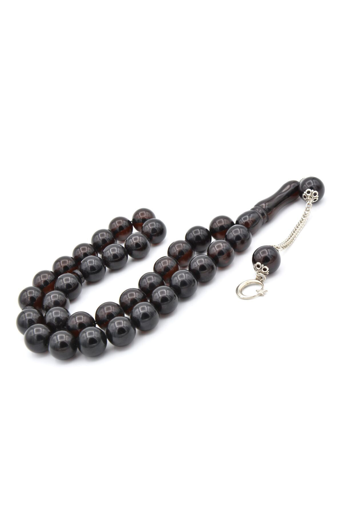 Kokulu İri Boy Küre Kesim Koyu Kahverengi Toz Kehribar Tesbih 14 Mm Kokulu İri Boy Küre Kesim Koyu Kahverengi Toz Kehribar Tesbih 14 Mm