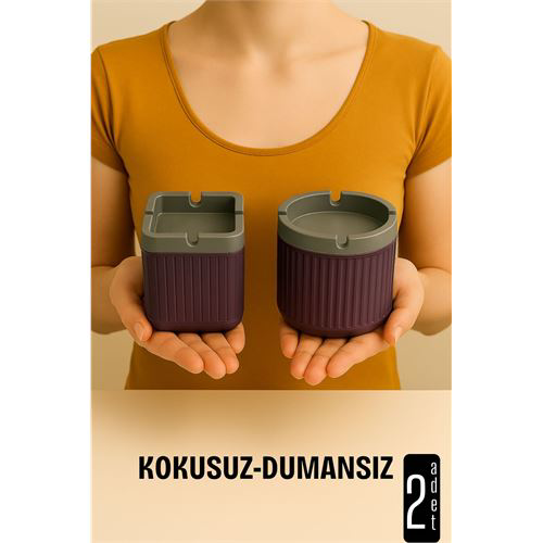 Kokusuz Dumansız Küllük - 2'li Küllük Seti Kafe Küllüğü Restoran