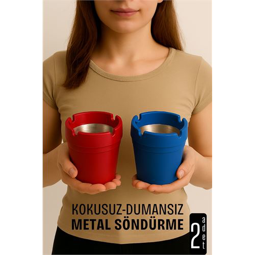 Kokusuz Dumansız Küllük - 2'li Küllük Seti Kafe Küllüğü Restoran