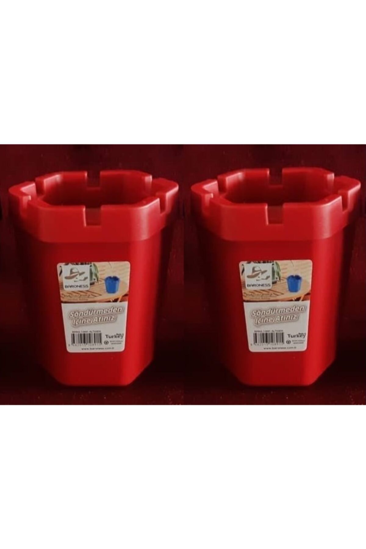 Kokusuz Kırmızı Küllük Araba&ofis 2 Adet