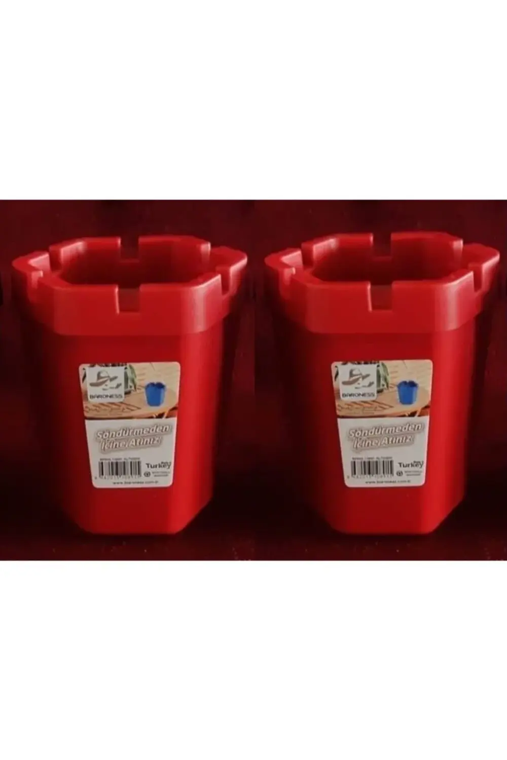 Kokusuz Kırmızı Küllük Araba&ofis 2 Adet