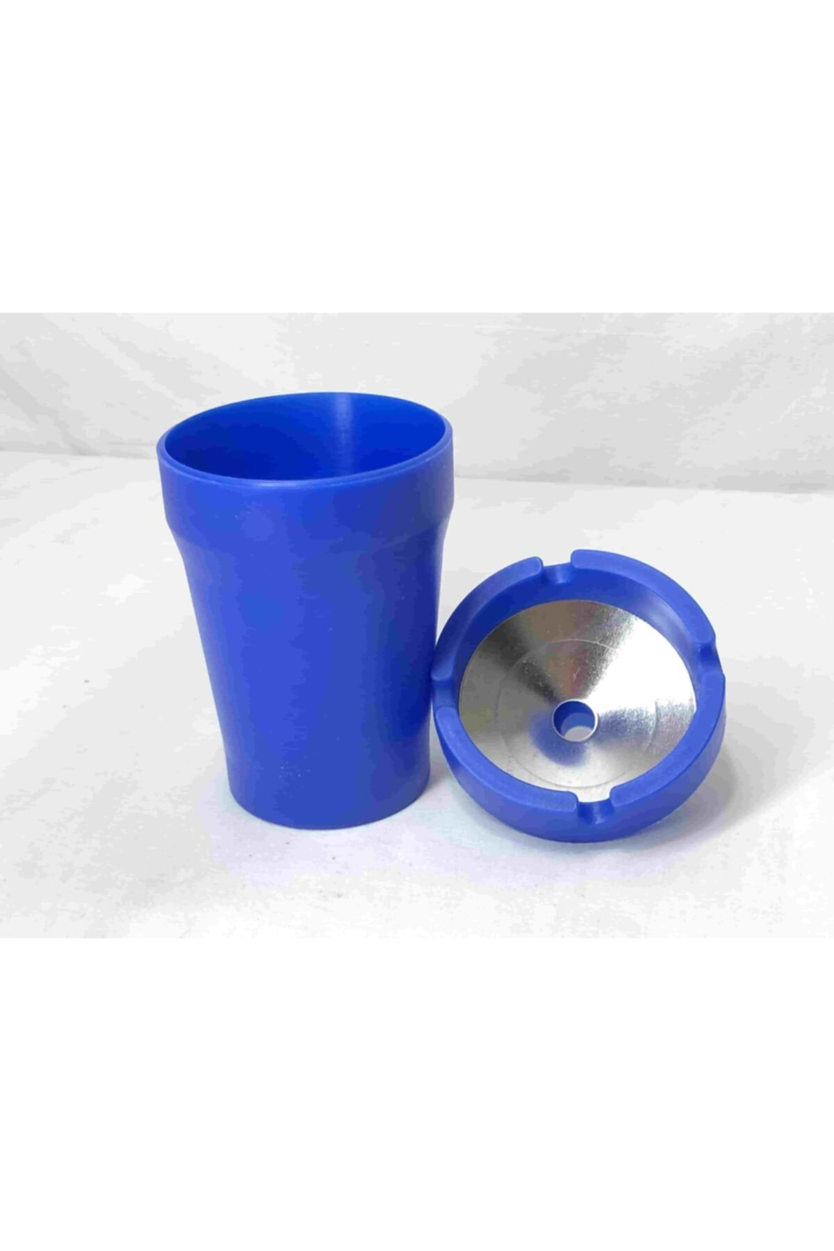 Kokusuz Kül Tablası Mavi Renk Yanmaz Kırılmaz Plastik