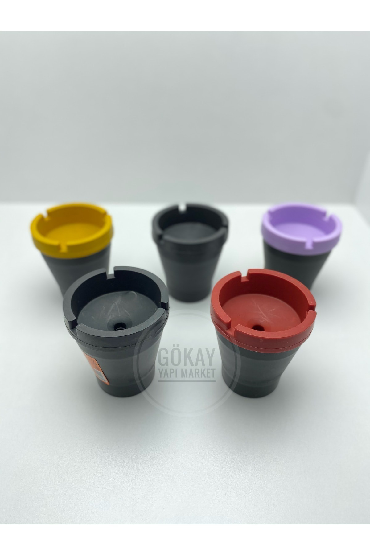Gk Home Kokusuz Küllük Oto Araç Ev Küllüğü Yuvarlak 5'Li Karişik Renkli