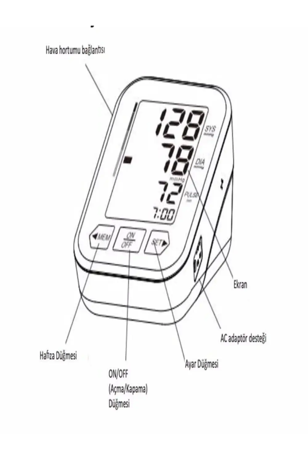 Kol Praktısch Konuşan Koldan Ölçer Tansiyon Aleti Bosch-999 Dijit