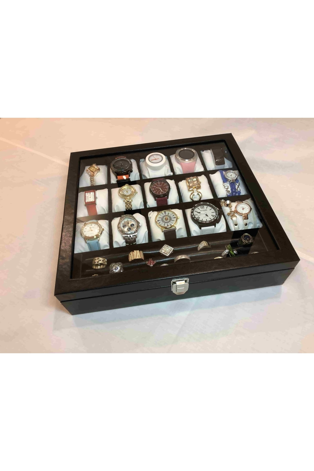 Kol Saatleri Küpe Kolye Bileklik Halhal Yüzük Saat Için 15 Bölme 