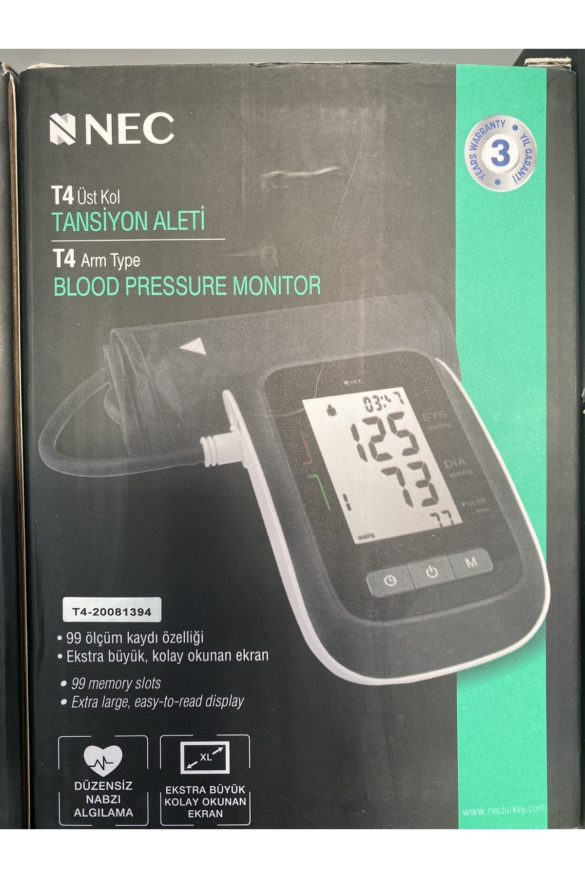 Kol Tipi Dijital Tansiyon Aleti Nec T4