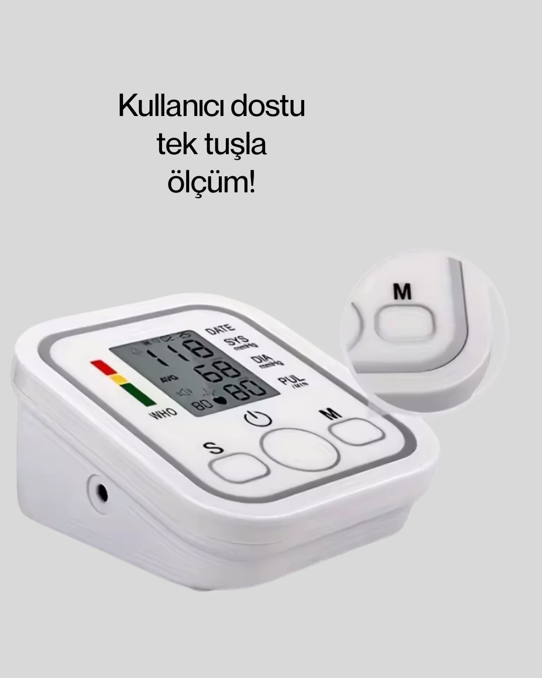 Kol Tipi LCD Ekranlı Elektronik Tansiyon Monitörü