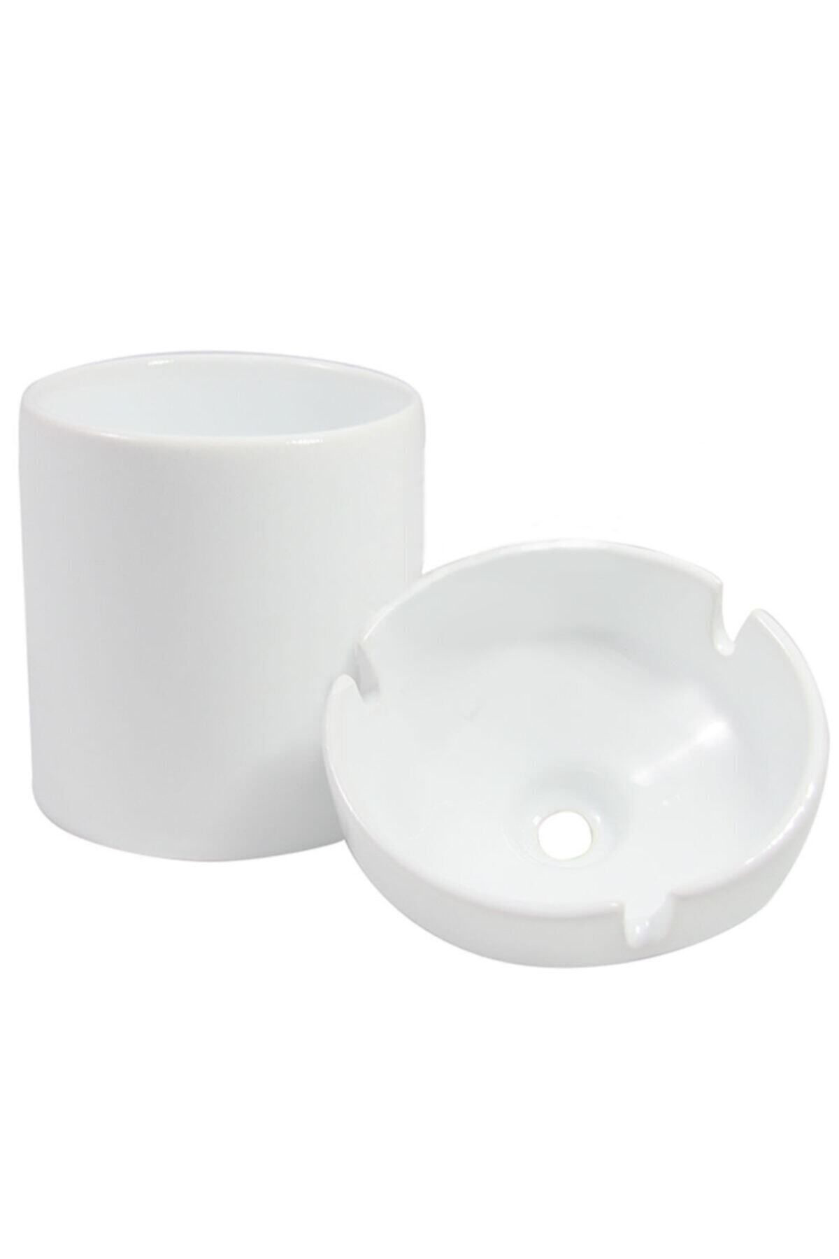 Asilmeydan Kolaj Küllük İskelet Suratlı Kadın Baskılı Kül Tablası K-174