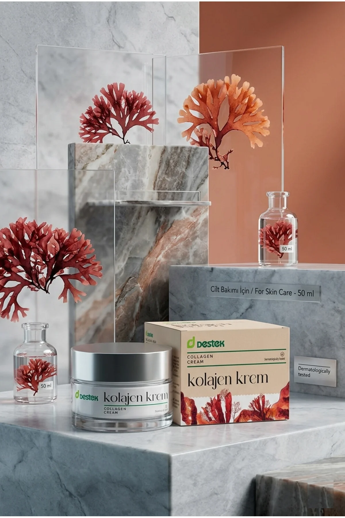Kolajen Cilt Bakım Seti Krem Toz İçecek Sabun Peeling Jel Hepsi Bir Arada Seti