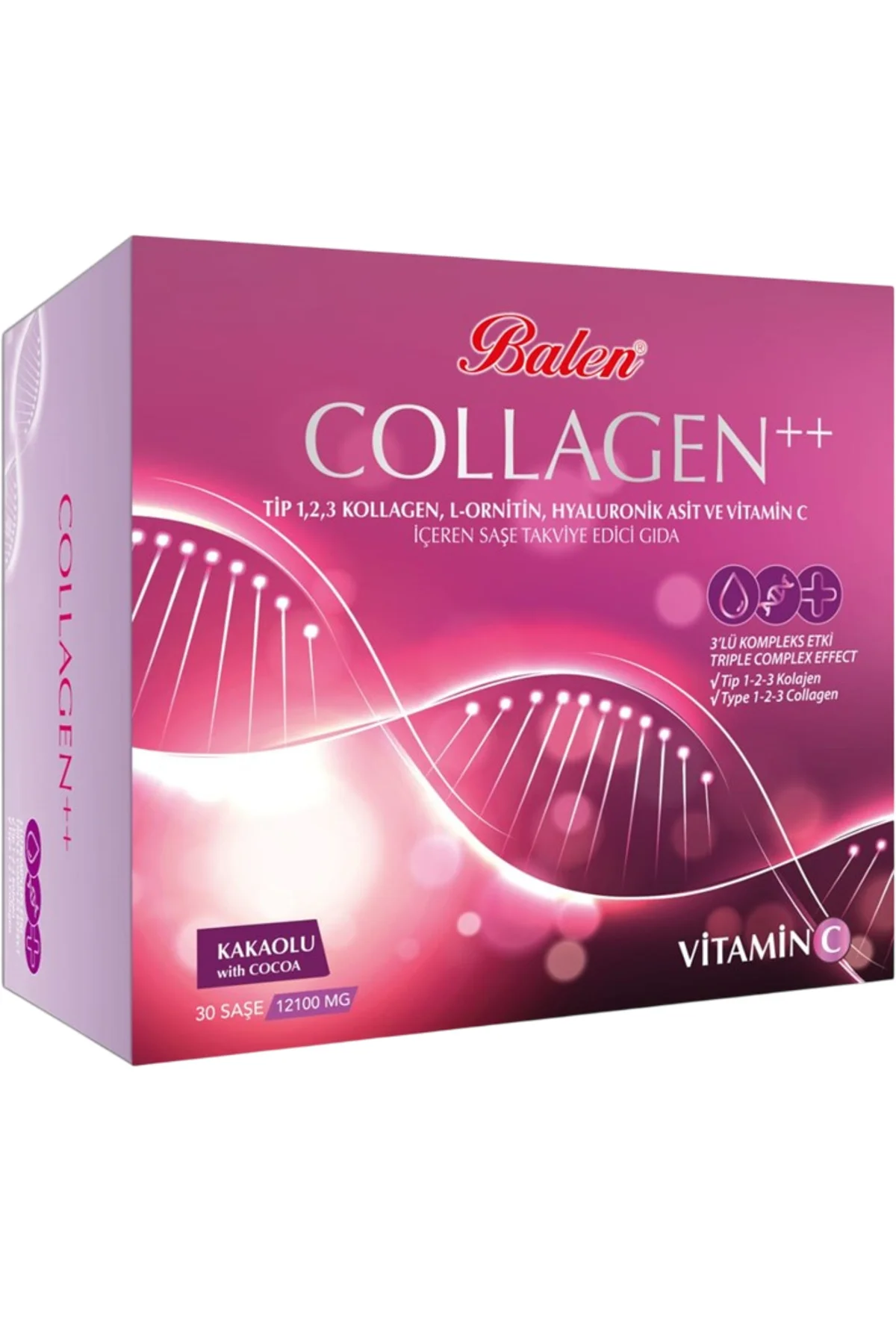 Kolajen Complex Collagen X3 Meyve Aromalı Tip 1-2-3 Asit C Vitamin 11.780Mg 350G