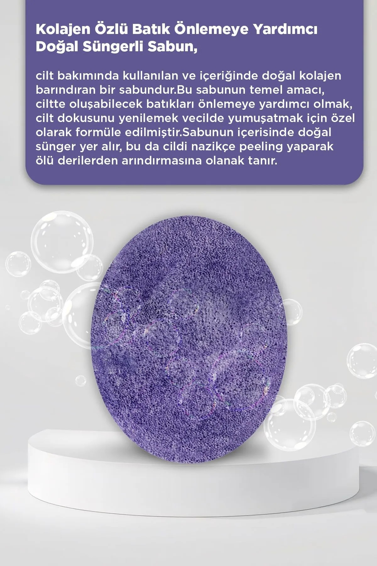 Kolajen Özlü Doğal Süngerli Sabun