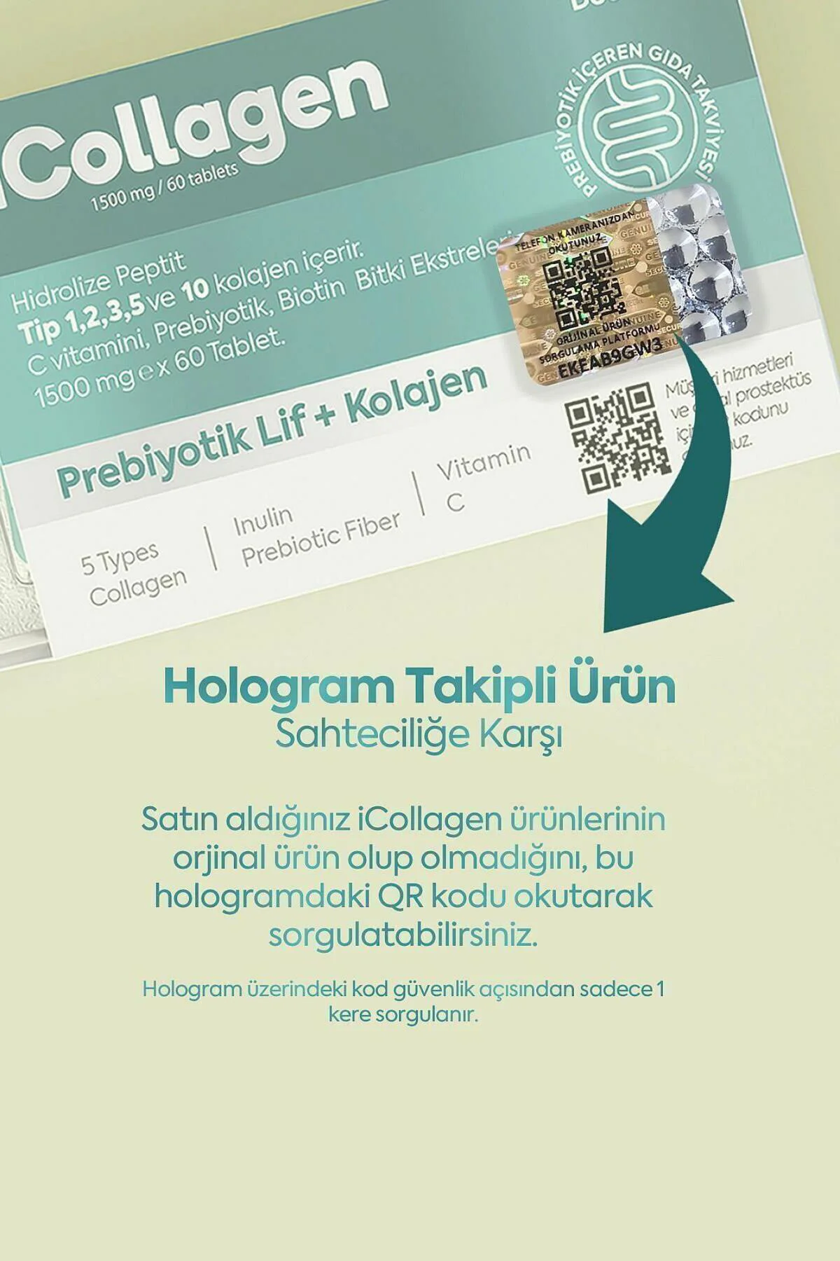 Kolajen Ve Prebiyotik Tablet