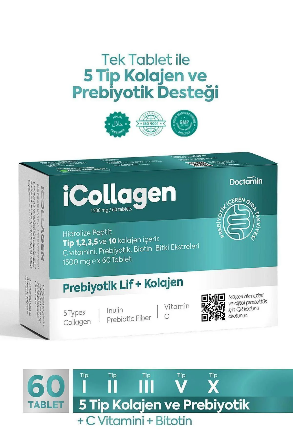 Kolajen Ve Prebiyotik Tablet