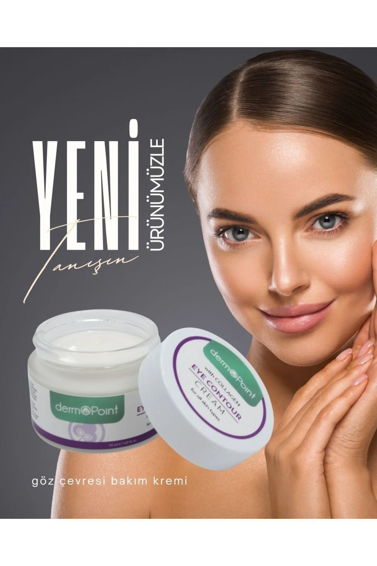 kolajenli göz çevresi bakım kremi + antiaging günlük krem cilt bakım seti