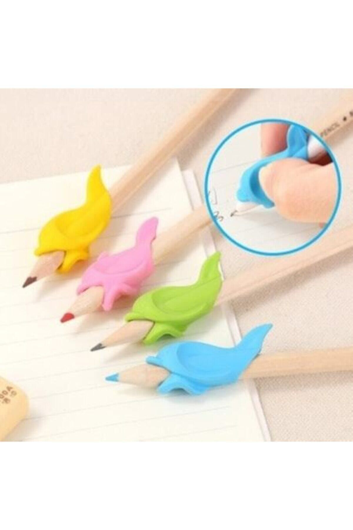 Kolay Kalem Tutma Aparatı Silikon Balık 4 Lü Set Ve 4 Adet Kurşun