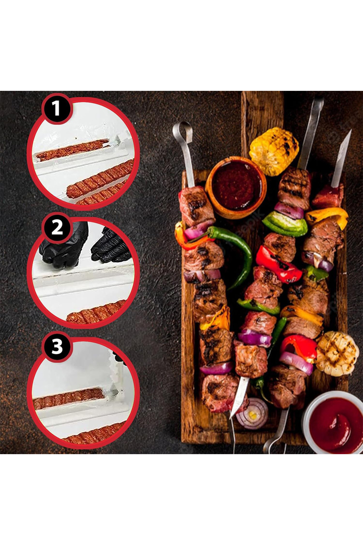 Kolay Kebap Yapma Aparatı Adana Urfa Dürüm Kalıbı