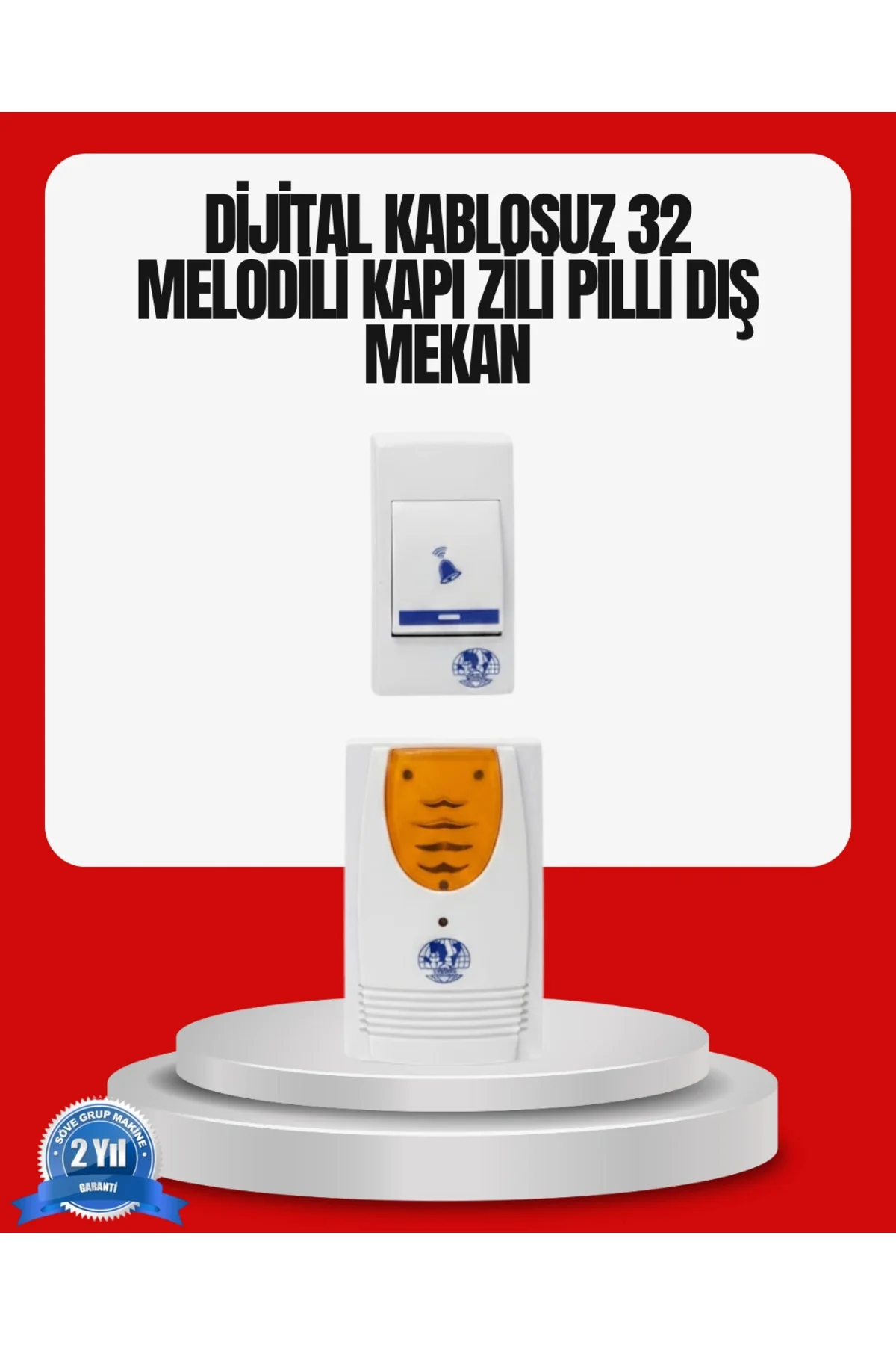 Kolay Kullanımlı Kablosuz Kapı Zili Şık Ve Sade Tasarım