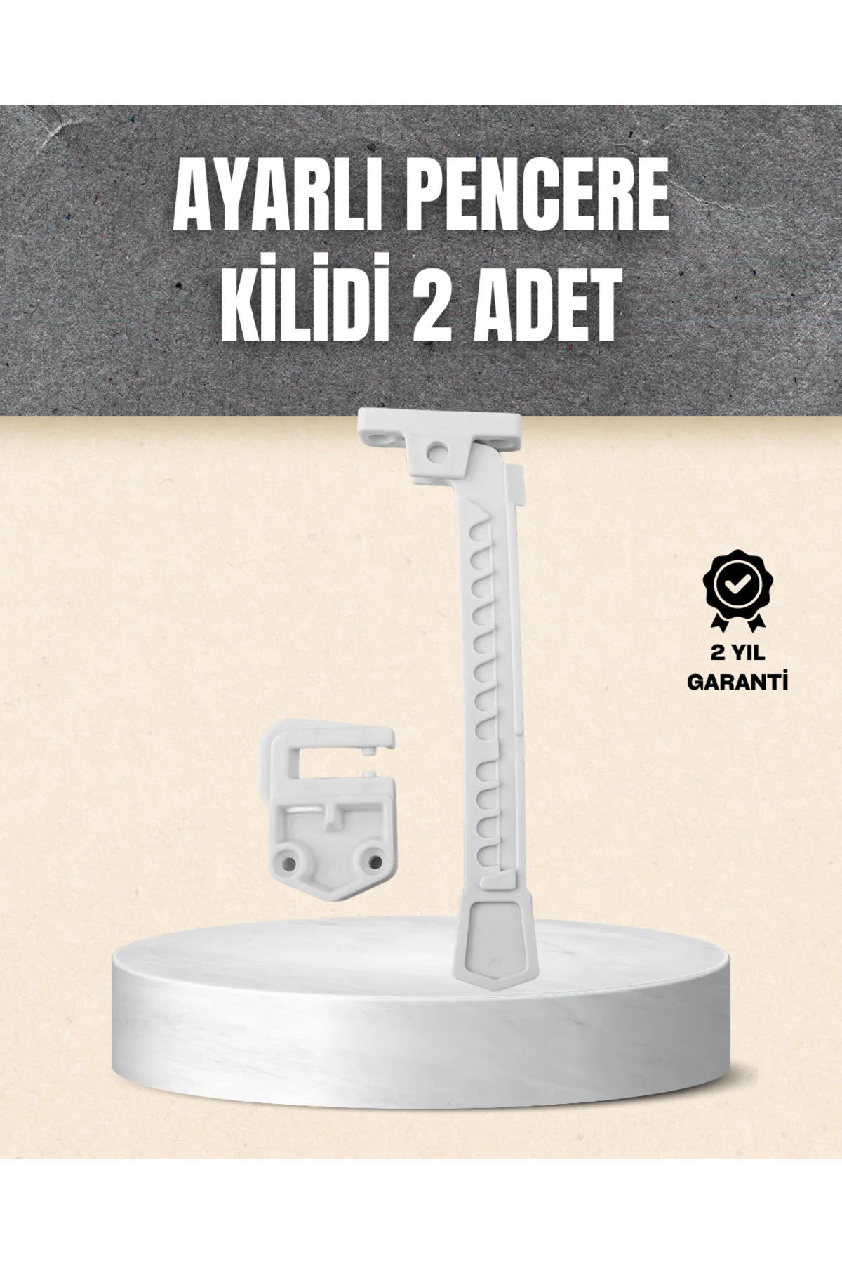 Kolay Montajlı Pencere Açılma Sınırlayıcı 2’li Set