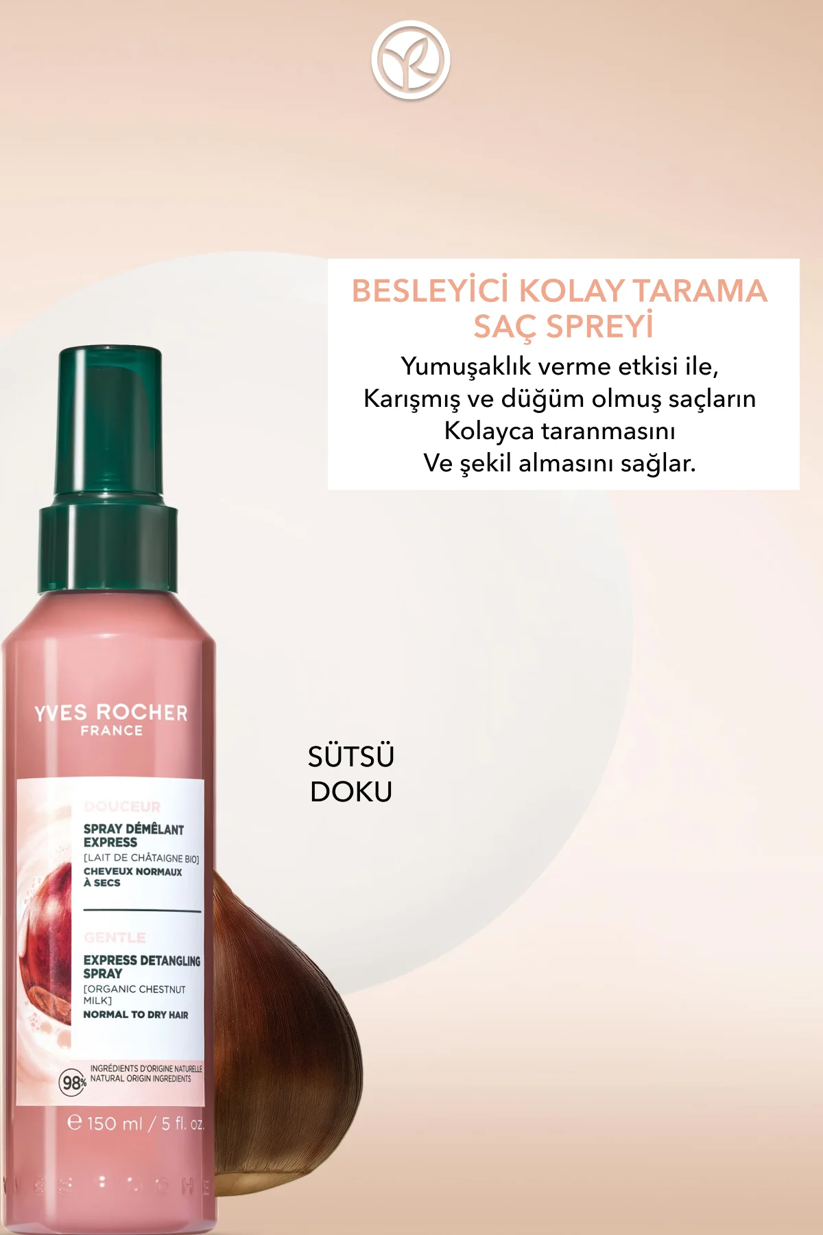 Kolay Saç Tarama Spreyi - Tüm Saçlar/ Douceur -Vegan -150ml