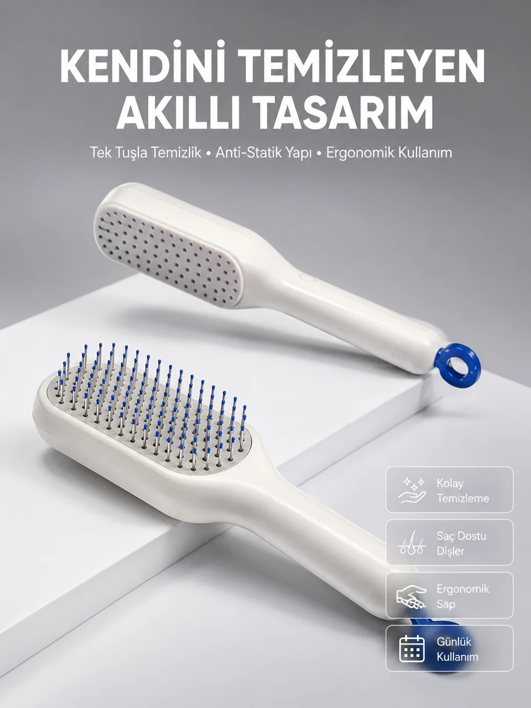 Kolay Temizlenen Fırçası Evcil Hayvanlara Özel Tüy Temizleme
