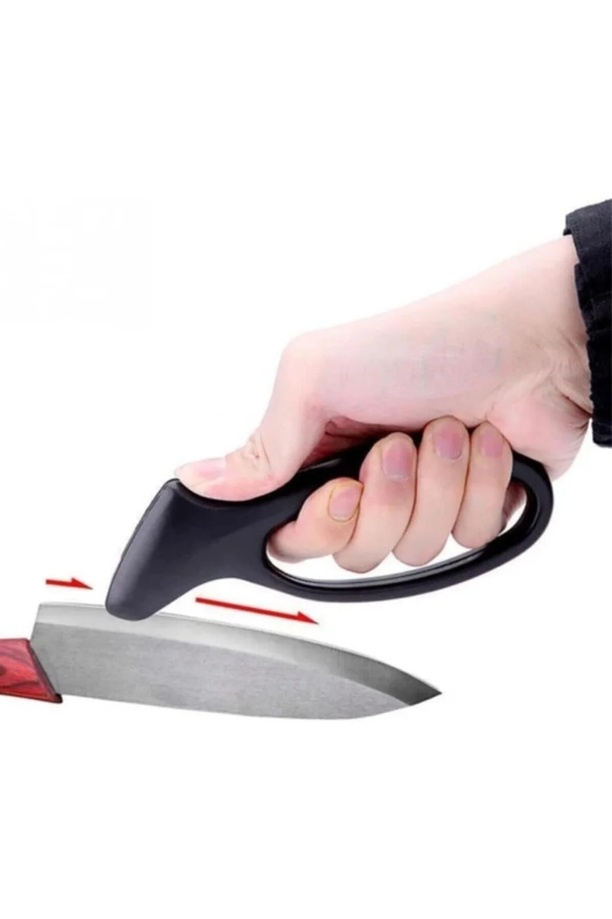® Kolay Tutuş Saplı Paslanmaz Çelik Manuel Bıçak Bileme Aleti
