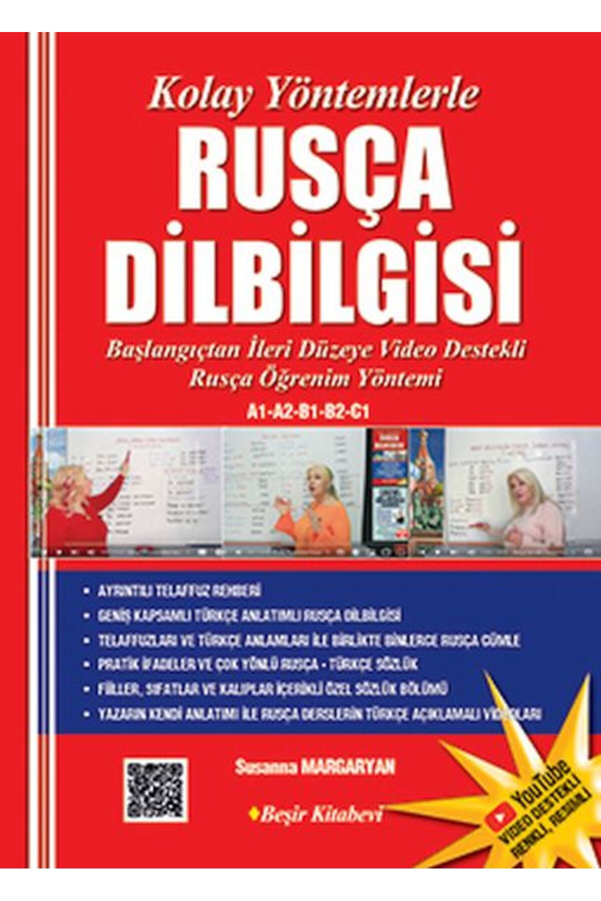 Beşir Kitabevi Kolay Yöntemlerle Rusça Dilbilgisi Renkli Resimli Video Destekli
