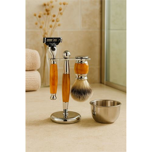 Koleksiyon Tıraş Seti – 304 Cerrahi Çelik & Kemik Saplı | Çift Ci