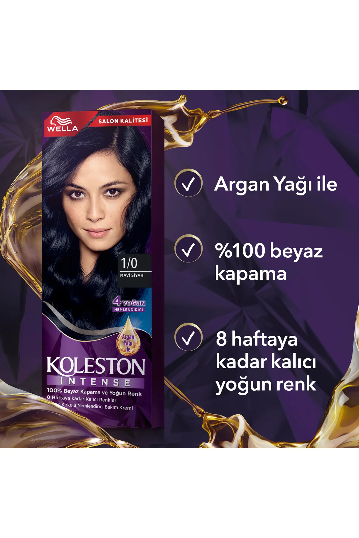Koleston Intense 1/0 Mavi Siyah Saç Boyası