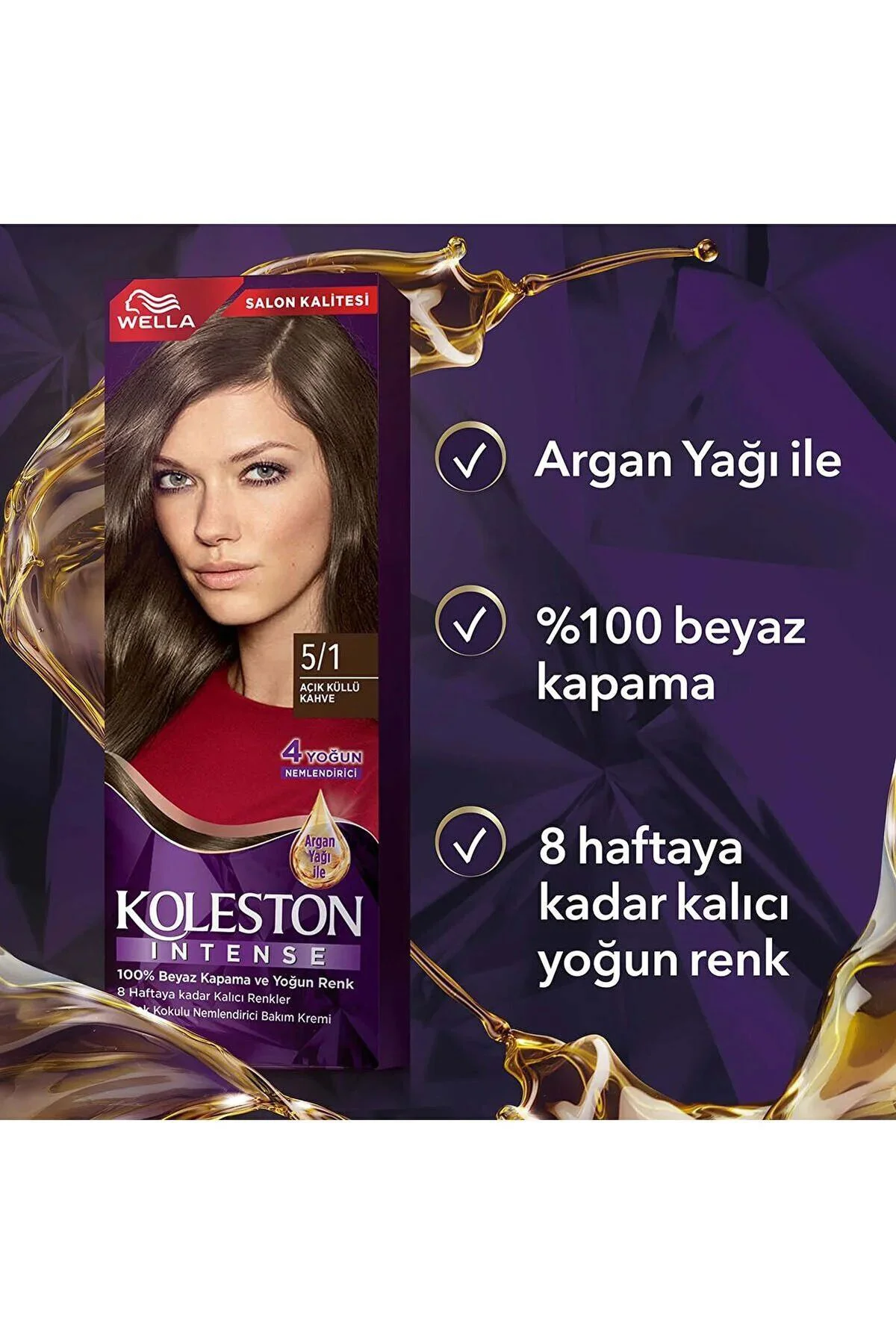 Koleston Intense Saç Boyası 5/1 Ekstra Küllü Kahve - Salon Kalite