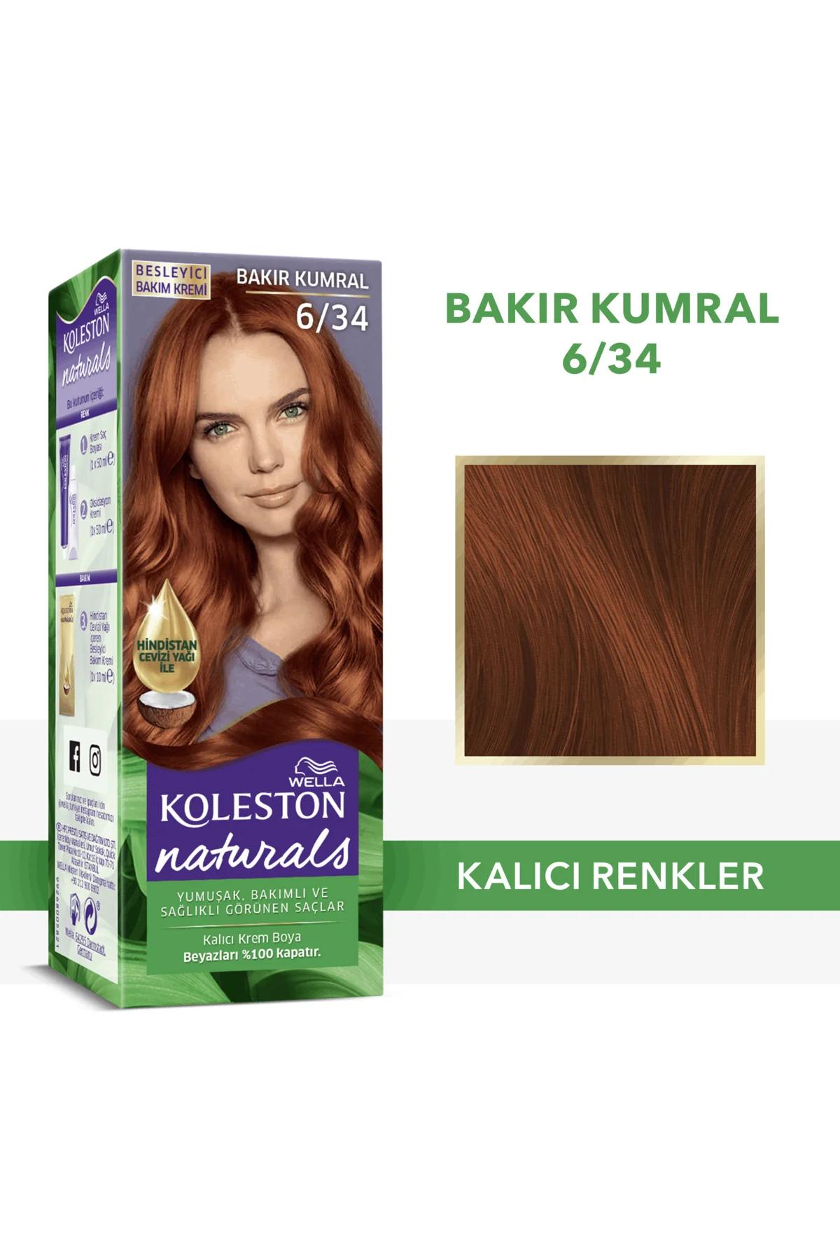 Koleston Naturals 6/34 Bakır Kumral Saç Boyası Koleston Naturals 6/34 Bakır Kumral Saç Boyası