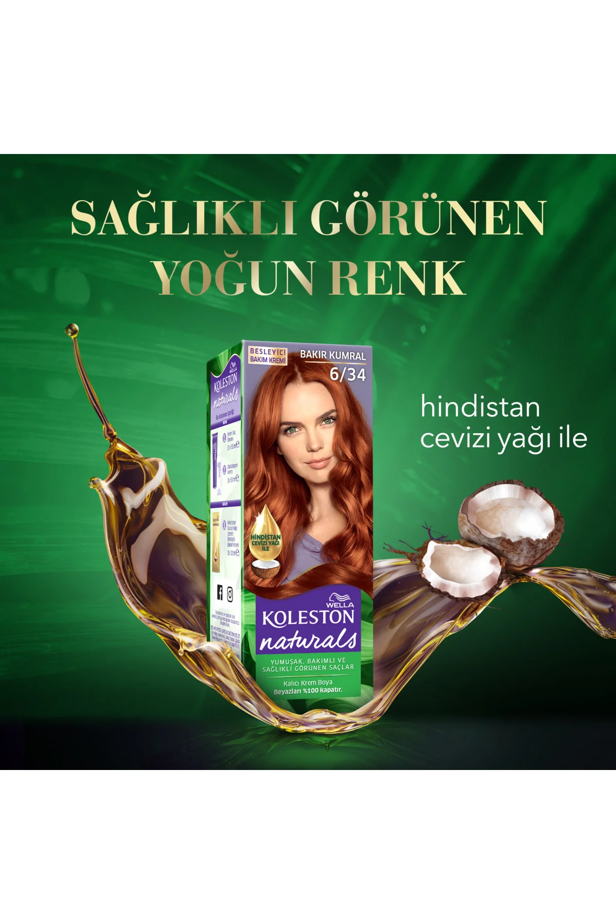 Koleston Naturals 6/34 Bakır Kumral Saç Boyası Koleston Naturals 6/34 Bakır Kumral Saç Boyası