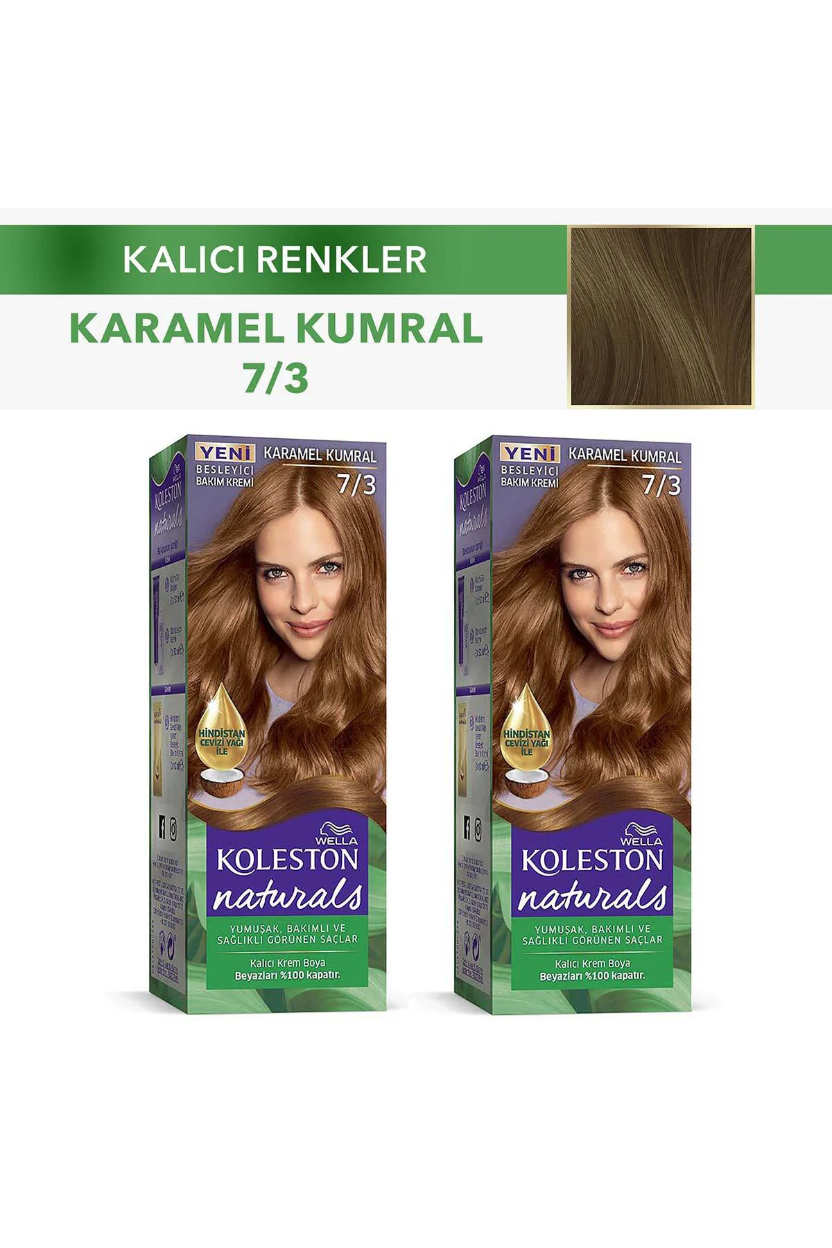 Koleston Naturals Saç Boyası 7/3 Karamel Kumral X 2 Adet Koleston Naturals Saç Boyası 7/3 Karamel Kumral X 2 Adet