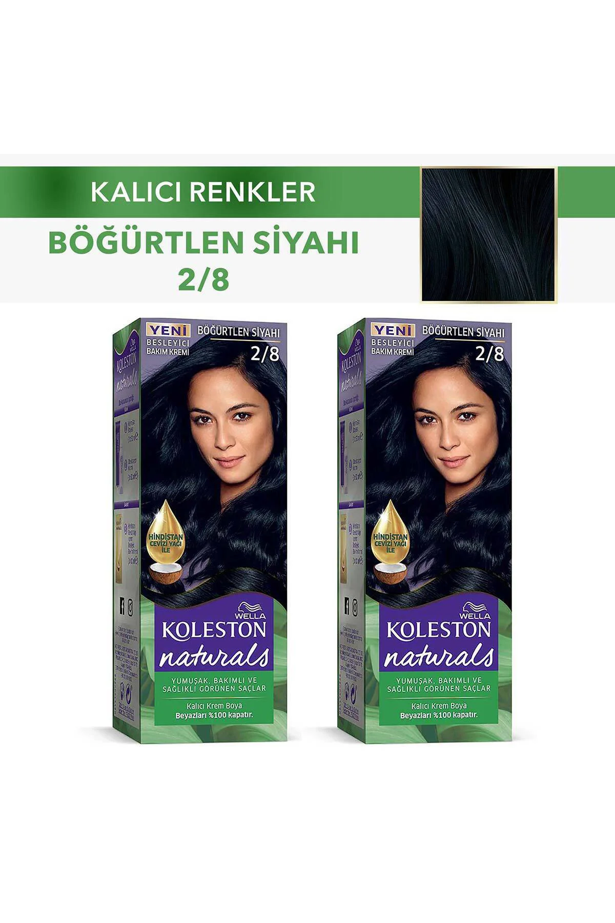 Koleston Saç Boyası Naturals 2/8 Böğürtlen Siyah x 2 Adet Fiyatı, Yorumları ve Özellikleri
